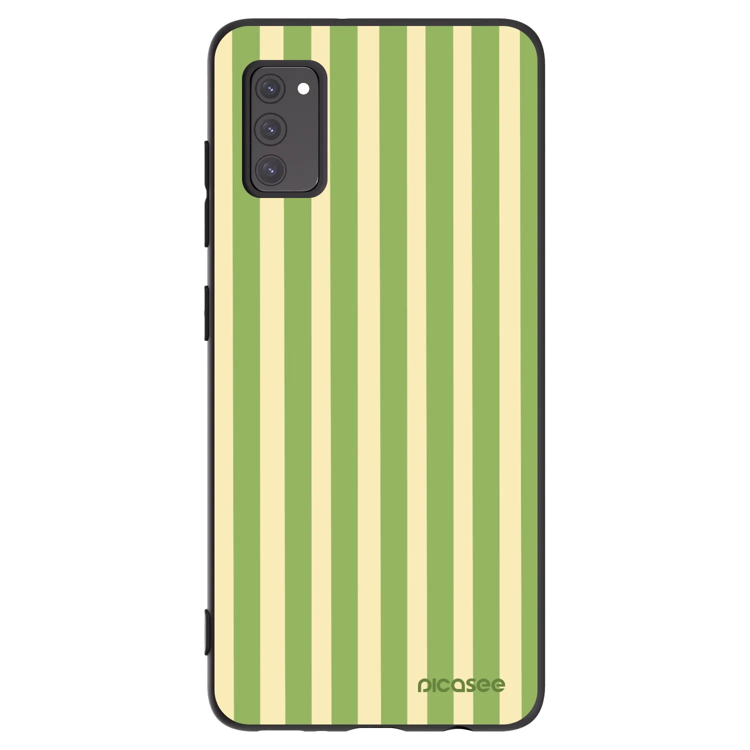 Picasee silikonowe czarne etui na Samsung Galaxy A41 A415F - Lines Matcha
