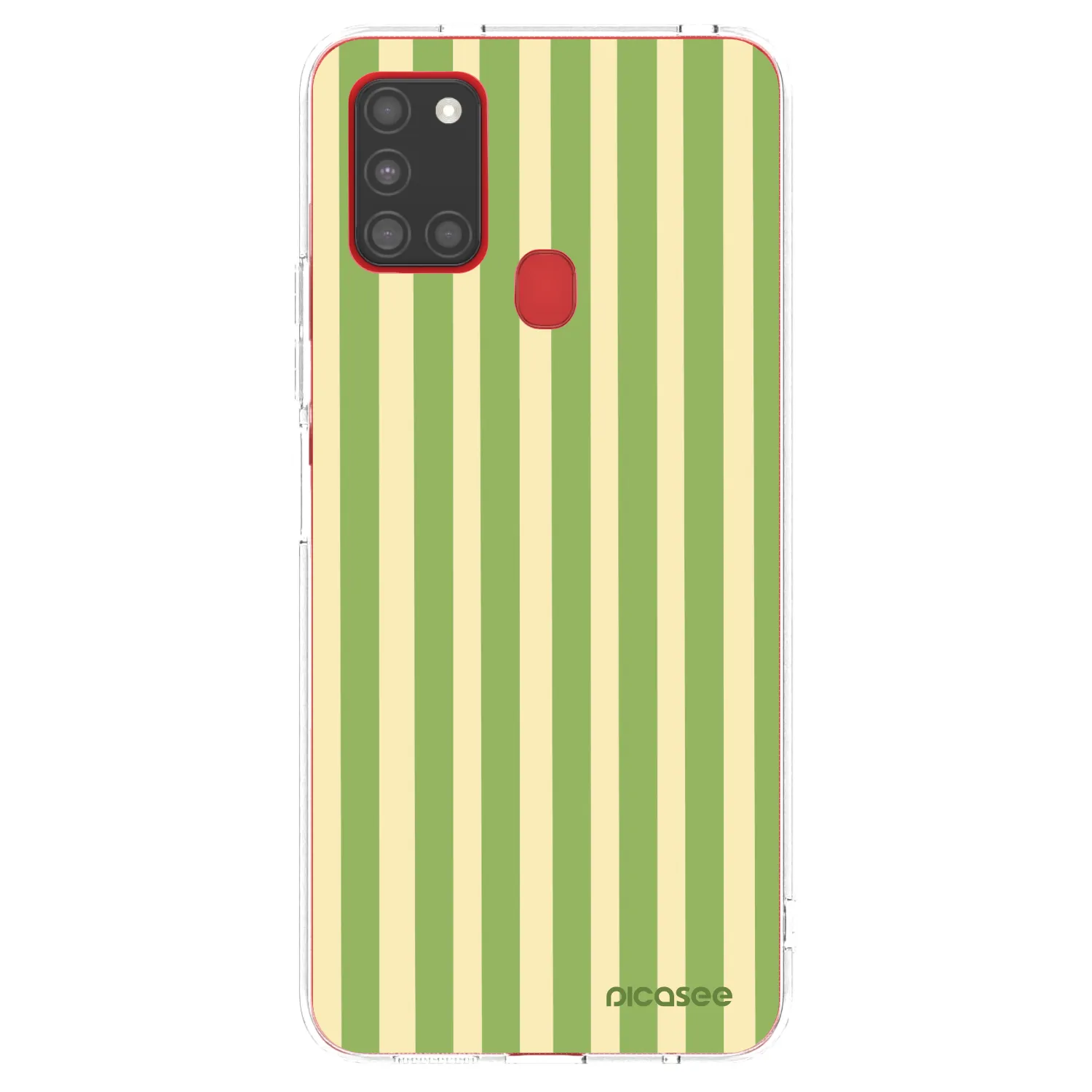 Picasee silikonowe przeźroczyste etui na Samsung Galaxy A21s - Lines Matcha