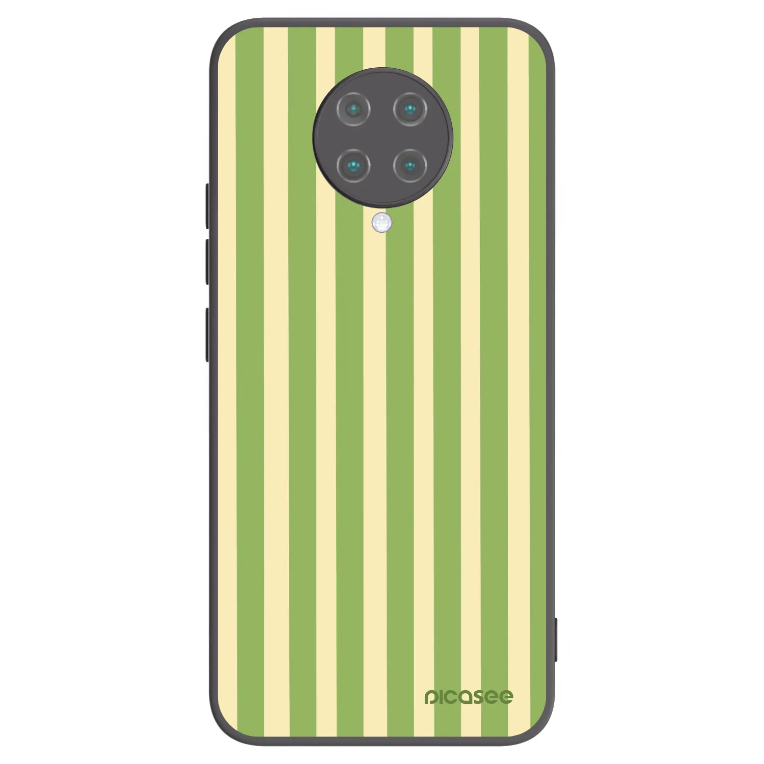 Picasee silikonowe czarne etui na Xiaomi Poco F2 Pro - Lines Matcha