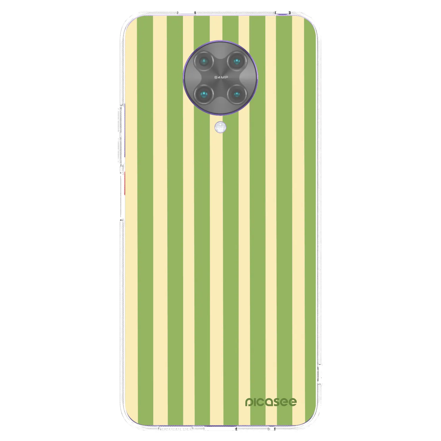 Picasee silikonowe przeźroczyste etui na Xiaomi Poco F2 Pro - Lines Matcha