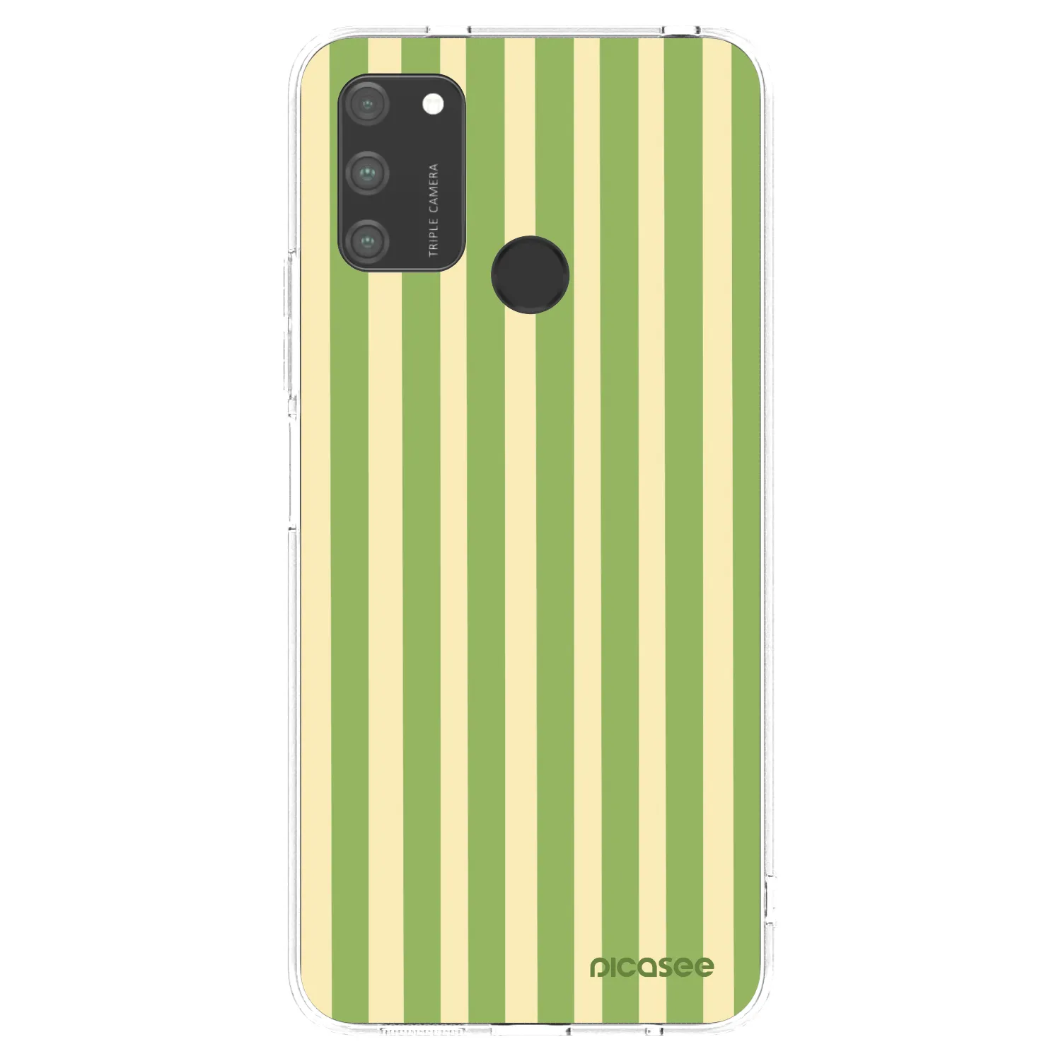 Picasee silikonowe przeźroczyste etui na Honor 9A - Lines Matcha