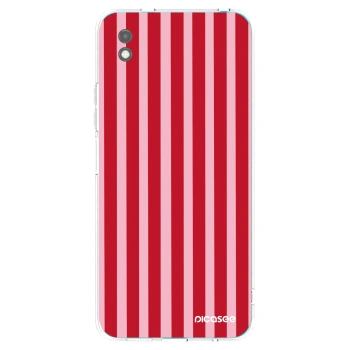 Picasee silikonowe czarne etui na Xiaomi Redmi 9A - Lines red