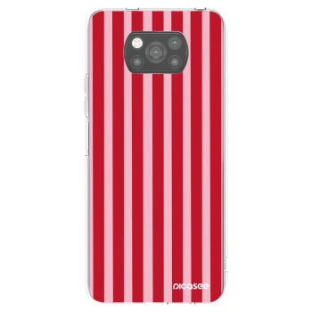 Picasee silikonowe czarne etui na Xiaomi Poco X3 - Lines red