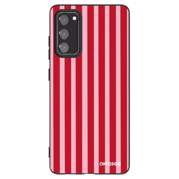 Picasee silikonowe czarne etui na Samsung Galaxy S20 FE - Lines red