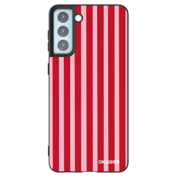 Picasee silikonowe czarne etui na Samsung Galaxy S21+ 5G G996F - Lines red