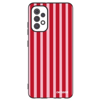 Picasee silikonowe czarne etui na Samsung Galaxy A32 5G A326B - Lines red