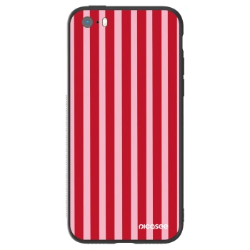 Etui na Apple iPhone 5/5S/SE - Lines red