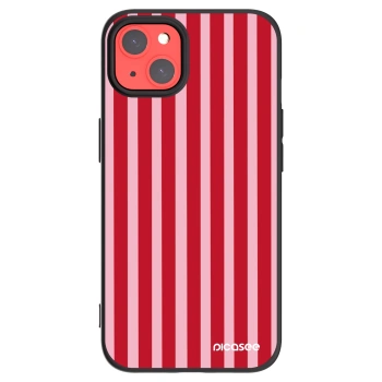 Picasee silikonowe czarne etui na Apple iPhone 13 - Lines red