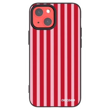 Picasee silikonowe czarne etui na Apple iPhone 13 mini - Lines red