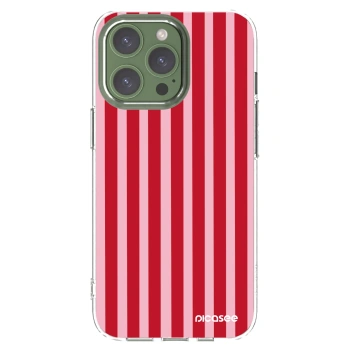 Picasee silikonowe przeźroczyste etui na Apple iPhone 13 Pro - Lines red