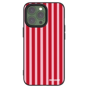Picasee silikonowe czarne etui na Apple iPhone 13 Pro - Lines red
