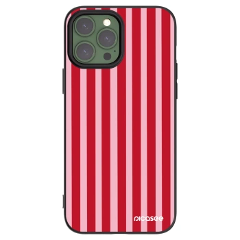 Picasee silikonowe czarne etui na Apple iPhone 13 Pro Max - Lines red