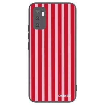 Picasee silikonowe czarne etui na Xiaomi Redmi Note 10 5G - Lines red
