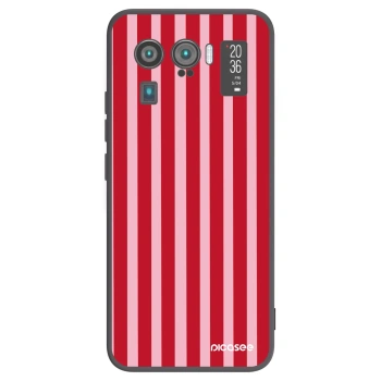 Picasee silikonowe czarne etui na Xiaomi Mi 11 Ultra - Lines red