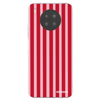 Picasee silikonowe przeźroczyste etui na Huawei Nova 8i - Lines red