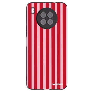 Picasee silikonowe czarne etui na Huawei Nova 8i - Lines red