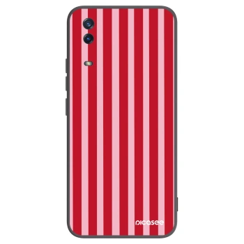 Picasee silikonowe czarne etui na Vivo Y11s - Lines red