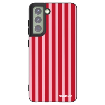 Picasee silikonowe czarne etui na Samsung Galaxy S21 FE 5G - Lines red