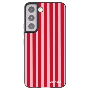 Picasee silikonowe czarne etui na Samsung Galaxy S22 5G - Lines red