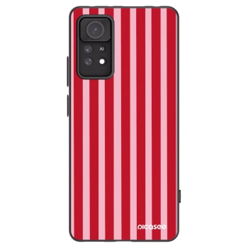 Picasee silikonowe czarne etui na Xiaomi Redmi Note 11 Pro 5G - Lines red