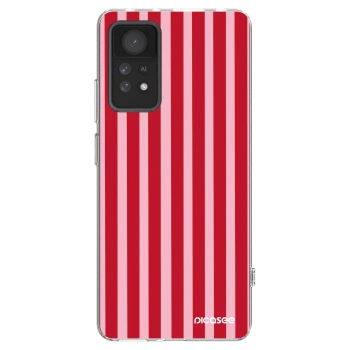 Picasee silikonowe przeźroczyste etui na Xiaomi Redmi Note 11 Pro 5G - Lines red
