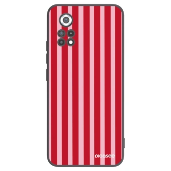 Picasee silikonowe czarne etui na Xiaomi Poco X4 Pro 5G - Lines red