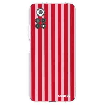 Picasee silikonowe przeźroczyste etui na Xiaomi Poco X4 Pro 5G - Lines red