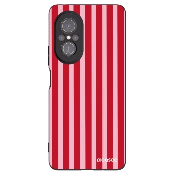 Picasee silikonowe czarne etui na Huawei Nova 9 SE - Lines red