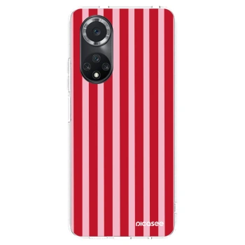 Picasee silikonowe przeźroczyste etui na Huawei Nova 9 SE - Lines red