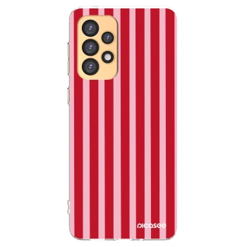 Picasee silikonowe przeźroczyste etui na Samsung Galaxy A33 5G A336 - Lines red