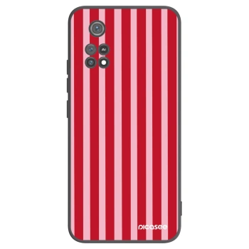Picasee silikonowe czarne etui na Xiaomi Poco M4 Pro - Lines red
