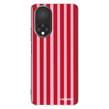 Picasee silikonowe przeźroczyste etui na Honor X7 - Lines red