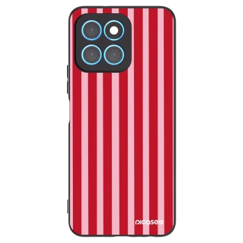Picasee silikonowe czarne etui na Honor X6 - Lines red