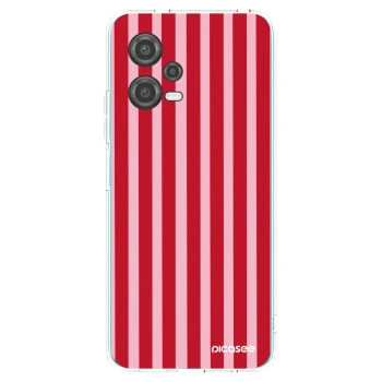 Picasee silikonowe przeźroczyste etui na Xiaomi Poco X5 - Lines red