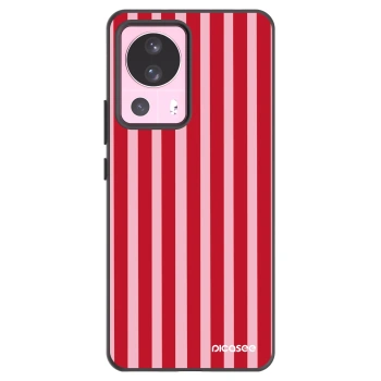 Picasee silikonowe czarne etui na Xiaomi 13 Lite - Lines red