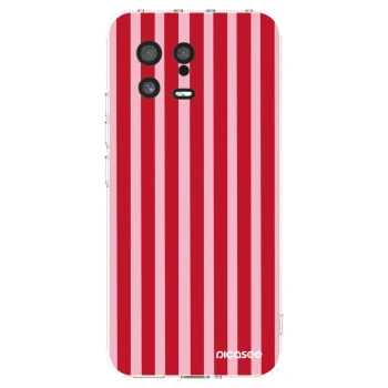 Picasee silikonowe przeźroczyste etui na Xiaomi 13 - Lines red