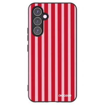 Picasee silikonowe czarne etui na Samsung Galaxy A54 5G A546B - Lines red
