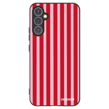 Picasee silikonowe czarne etui na Samsung Galaxy A34 5G A346B - Lines red