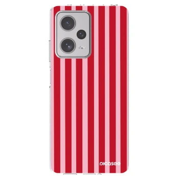 Picasee silikonowe przeźroczyste etui na Xiaomi Redmi Note 12 Pro+ 5G - Lines red