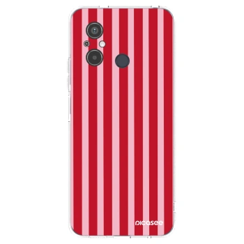 Picasee silikonowe przeźroczyste etui na Xiaomi Redmi 12C - Lines red