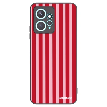 Picasee silikonowe czarne etui na Xiaomi Redmi Note 12 4G - Lines red