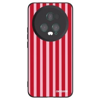 Picasee silikonowe czarne etui na Honor Magic5 Pro - Lines red