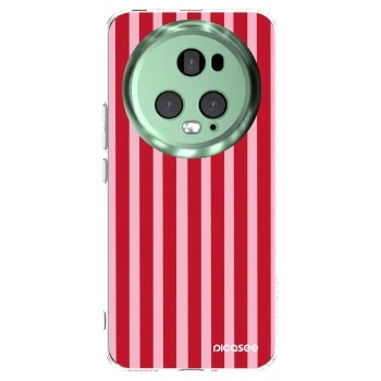 Picasee silikonowe przeźroczyste etui na Honor Magic5 Pro - Lines red