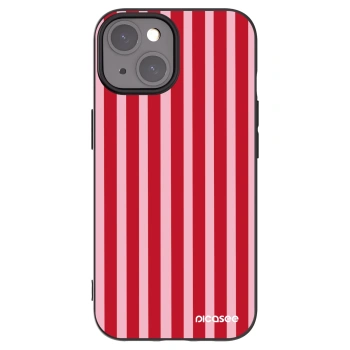 Picasee silikonowe czarne etui na Apple iPhone 15 - Lines red