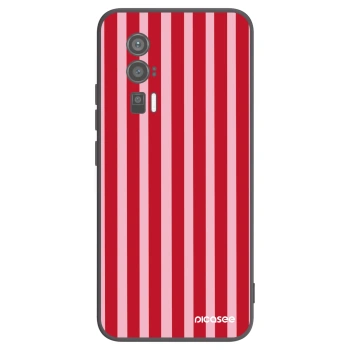 Picasee silikonowe czarne etui na Xiaomi Poco F5 Pro 5G - Lines red