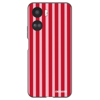Picasee silikonowe czarne etui na Honor 90 Lite 5G - Lines red