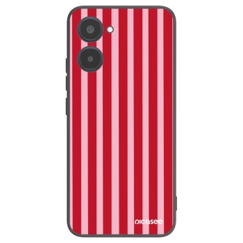 Picasee silikonowe czarne etui na Realme 10 4G - Lines red
