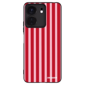Picasee silikonowe czarne etui na Xiaomi Redmi 13C 4G - Lines red