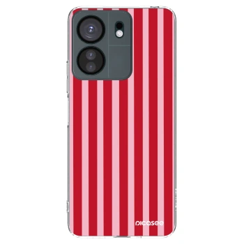 Picasee silikonowe przeźroczyste etui na Xiaomi Redmi 13C 4G - Lines red