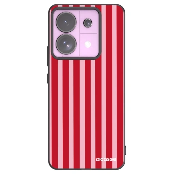 Picasee silikonowe czarne etui na Xiaomi Redmi Note 13 Pro 5G - Lines red